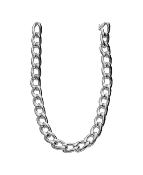 Collier argent grosse maille marine