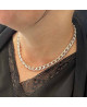 Collier argent grosse maille marine