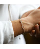 Bracelet étrier chaîne argent - Clio Blue