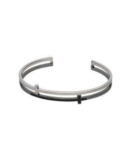 Jonc Double Croix et Pierres - Clio Blue