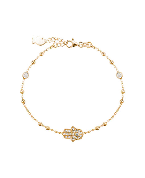 Bracelet Main de Fatma Doré - Clio Blue