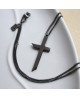Collier Croix Rock Noire - Clio Blue