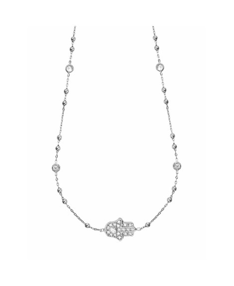 Collier Main de Fatma Argenté - Clio Blue