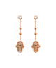 Boucles d'Oreilles Main de Fatma Rose - Clio Blue