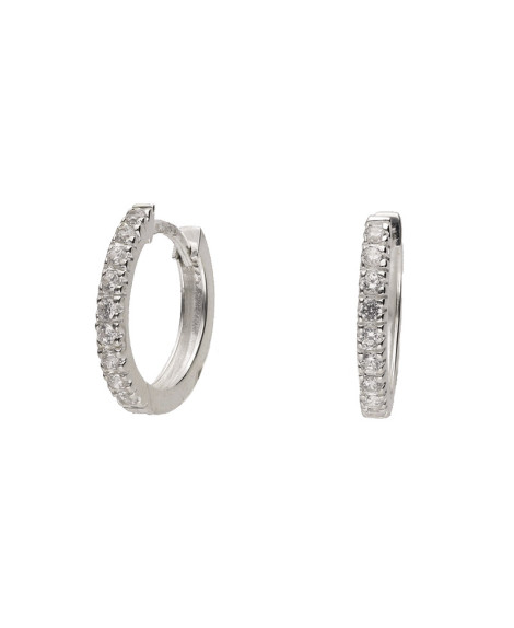 Petites Créoles Pierres Version Argentée - Clio Blue