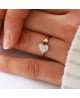 Bague Coeurs Zirconiums 9k Jaune