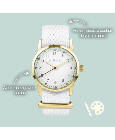 Montre Enfant Cadran Opale Personnalisable