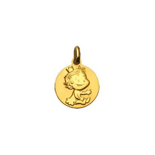 La Fée Galipette : médaille curieuse or jaune 9 carats
