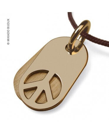 Mikado : pendentif Woodstock or jaune