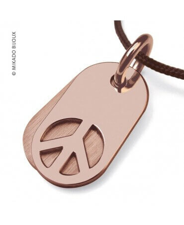 Mikado : pendentif Woodstock or rose