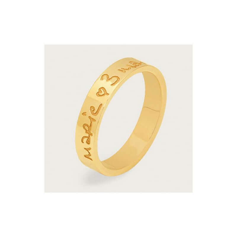 Bague mood personnalisée avec empreinte main ou pied de votre bébé