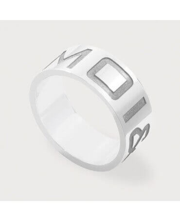 Bague alliance personnalisable en argent - Les Empreintes