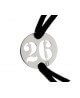LOUPIDOU : BRACELET CORDON LUCKY NUMBER (OR BLANC)