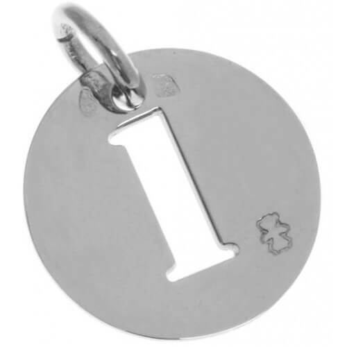 Loupidou : médaille lucky number (or blanc)