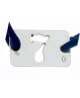 Loupidou : bracelet lucky number plaque 23 mm (or blanc)