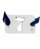 LOUPIDOU : BRACELET LUCKY NUMBER PLAQUE 23 MM (OR BLANC)