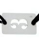 LOUPIDOU : BRACELET LUCKY NUMBER PLAQUE 30 MM (OR BLANC)