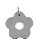 Pendentif fleur en or blanc