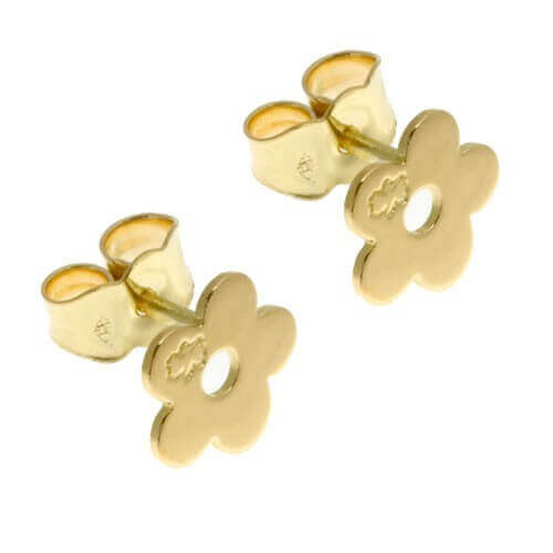 Loupidou : boucles d'oreilles fleur (or jaune)