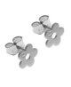 Loupidou : boucles d'oreilles fleur (or blanc)