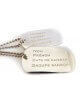 Les Empreintes : Pendentif plaque militaire en argent sur cordon