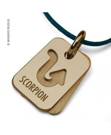 Mikado : pendentif ASTRO signe Scorpion (or jaune)
