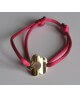 LOUPIDOU : BRACELET CORDON FLEUR (OR JAUNE)