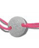 Les Empreintes : bracelet pastille argent sur cordon à personnaliser