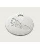 Les Empreintes : pendentif pastille en argent sur cordon