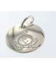 Les Empreintes : pendentif pastille en argent sur cordon (avec bélière)