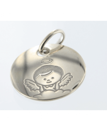 Les Empreintes : pendentif pastille argent avec bélière