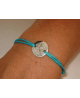 Les Empreintes : bracelet pastille argent à personnaliser