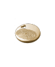 Les Empreintes : pendentif pastille trou coeur en or jaune sur cordon