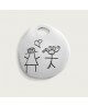 Les Empreintes : pendentif mini galet en argent sur cordon