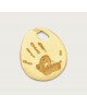 Les Empreintes : pendentif mini galet en or sur cordon
