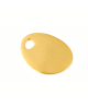 Les Empreintes : pendentif mini galet or jaune sur cordon