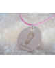 Les Empreintes : pendentif mini galet en argent avec bélière