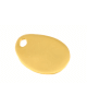 Les Empreintes : pendentif gros galet rond or jaune sur cordon