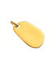 Les Empreintes : pendentif galet carré (or jaune) avec bélière