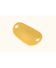 Les Empreintes : bracelet cordon galet carré (or jaune) gravure empreinte