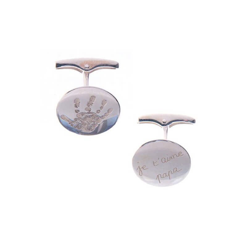 Boutons De Manchette Homme Arbre De Vie - Résine Brillante Sur Alliage Argenté - Accessoire élégant Pour Costume