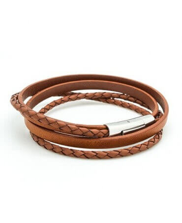 Petits Trésors : bracelet cuir homme Le Mix