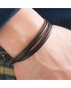 Petits Trésors : bracelet cuir homme Le Surpiqué