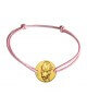 La Fée Galipette : bracelet médaille maline or jaune