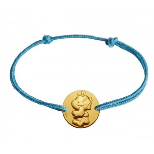 La Fée Galipette : bracelet cordon Rêveur or jaune