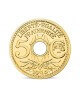 Monnaie de Paris : bracelet 5 centimes or jaune