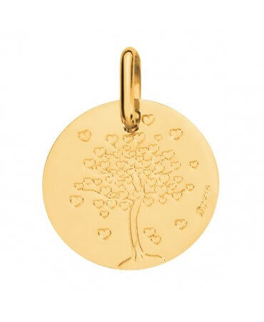 Augis : médaille arbre aux cœurs or jaune