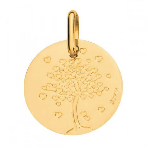 Augis : médaille arbre aux cœurs or jaune