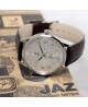 JAZ : montre Jaz 3003 Datic blanche (bracelet marron)